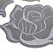 U-Sky Iron on Flower Patches, Embroidery Flower Iron-on Appliques for Clothing Backpacks Jeans Jackets (Deep Gray-3D)